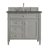 Brittany 36" Single Vanity, Urban Gray w/ 3 CM Parisien Bleu Silestone Top