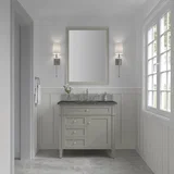 Brittany 36" Single Vanity, Urban Gray w/ 3 CM Parisien Bleu Silestone Top