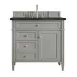 Brittany 36" Single Vanity, Urban Gray, w/ 3 CM Phantome Eclos Top