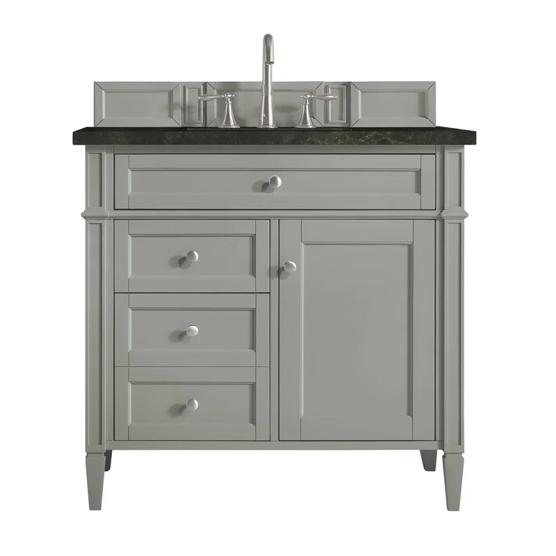 Brittany 36" Single Vanity, Urban Gray, w/ 3 CM Phantome Eclos Top