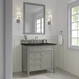 Brittany 36" Single Vanity, Urban Gray, w/ 3 CM Phantome Eclos Top