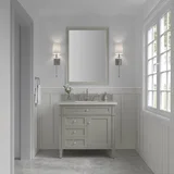 Brittany 36" Single Vanity, Urban Gray, w/ 3 CM Siberian Silestone Top