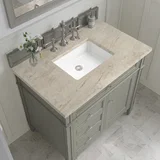 Brittany 36" Single Vanity, Urban Gray, w/ 3 CM Tajnar Eclos Top