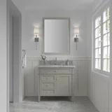 Brittany 36" Single Vanity, Urban Gray w/ 3 CM Victorian Silver Silestone Top