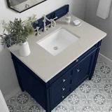 Brittany 36" Single Vanity, Victory Blue, w/ 3 CM Siberian Silestone Top