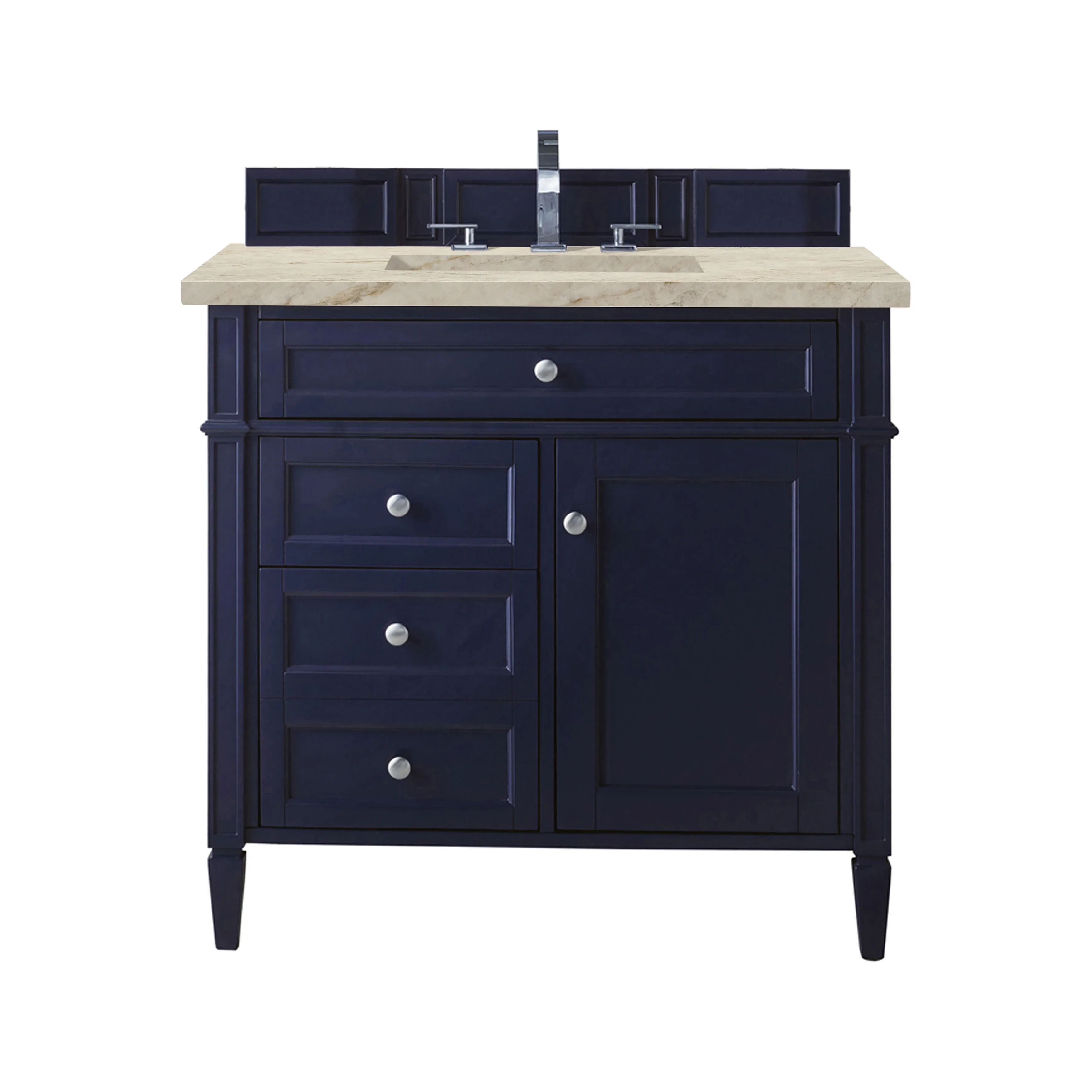 Brittany 36" Single Vanity, Victory Blue, w/ 3 CM Tajnar Eclos Top