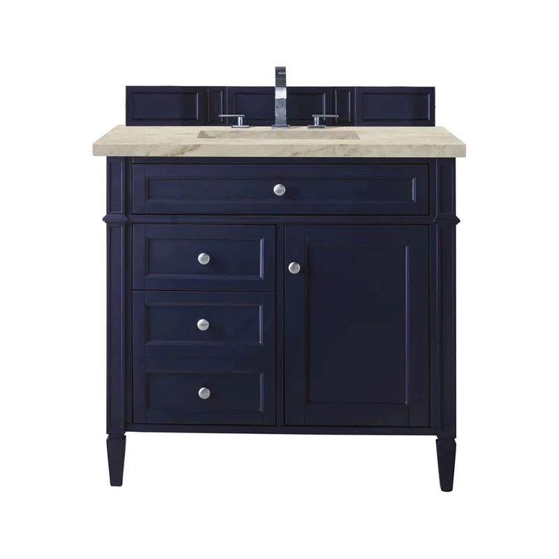 Brittany 36" Single Vanity, Victory Blue, w/ 3 CM Tajnar Eclos Top