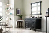 Brittany 48" Single Vanity, Black Onyx w/ 3 CM Cala Blue Silestone Top