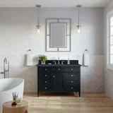 Brittany 48" Single Vanity, Black Onyx w/ 3 CM Charcoal Soapstone Silestone Top