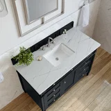 Brittany 48" Single Vanity, Black Onyx w/ 3 CM Ethereal Noctis Silestone Top