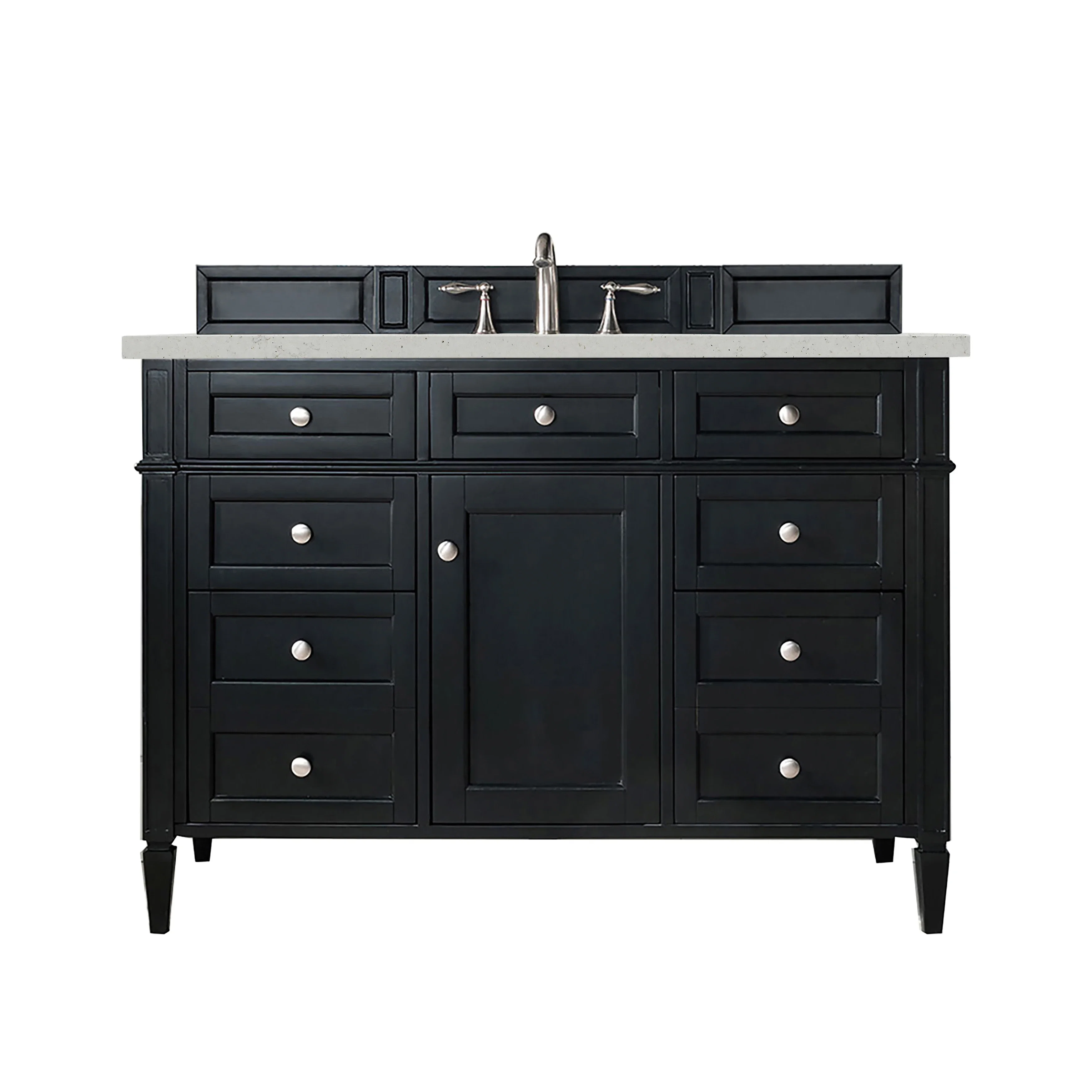 Brittany 48" Single Vanity, Black Onyx w/ 3 CM Lime Delight Silestone Top