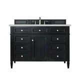 Brittany 48" Single Vanity, Black Onyx w/ 3 CM Lime Delight Silestone Top