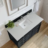 Brittany 48" Single Vanity, Black Onyx w/ 3 CM Lime Delight Silestone Top