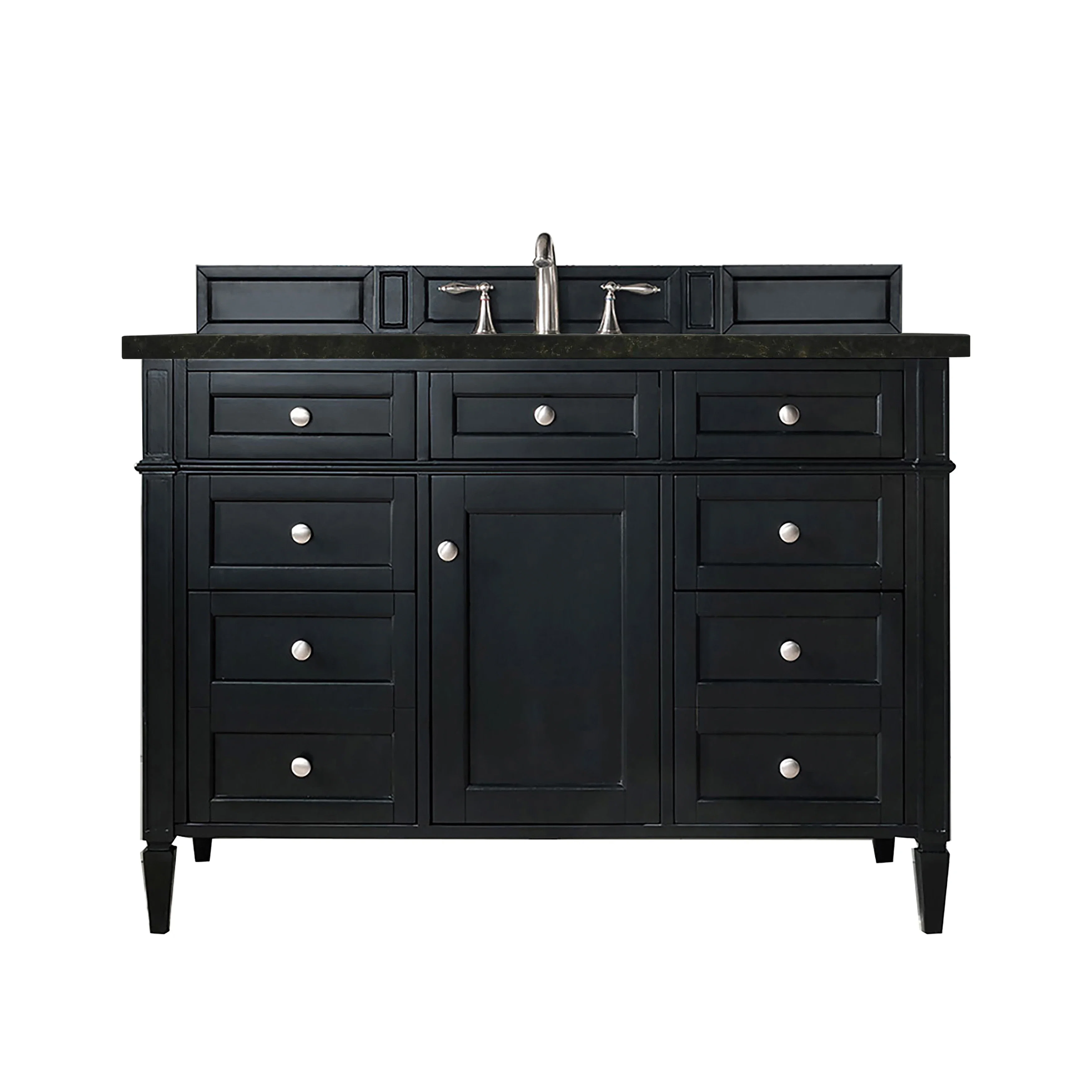 Brittany 48" Single Vanity, Black Onyx, w/ 3 CM Phantome Eclos Top