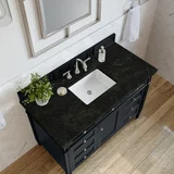 Brittany 48" Single Vanity, Black Onyx, w/ 3 CM Phantome Eclos Top