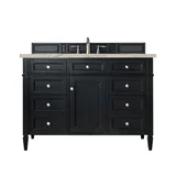 Brittany 48" Single Vanity, Black Onyx, w/ 3 CM Tajnar Eclos Top