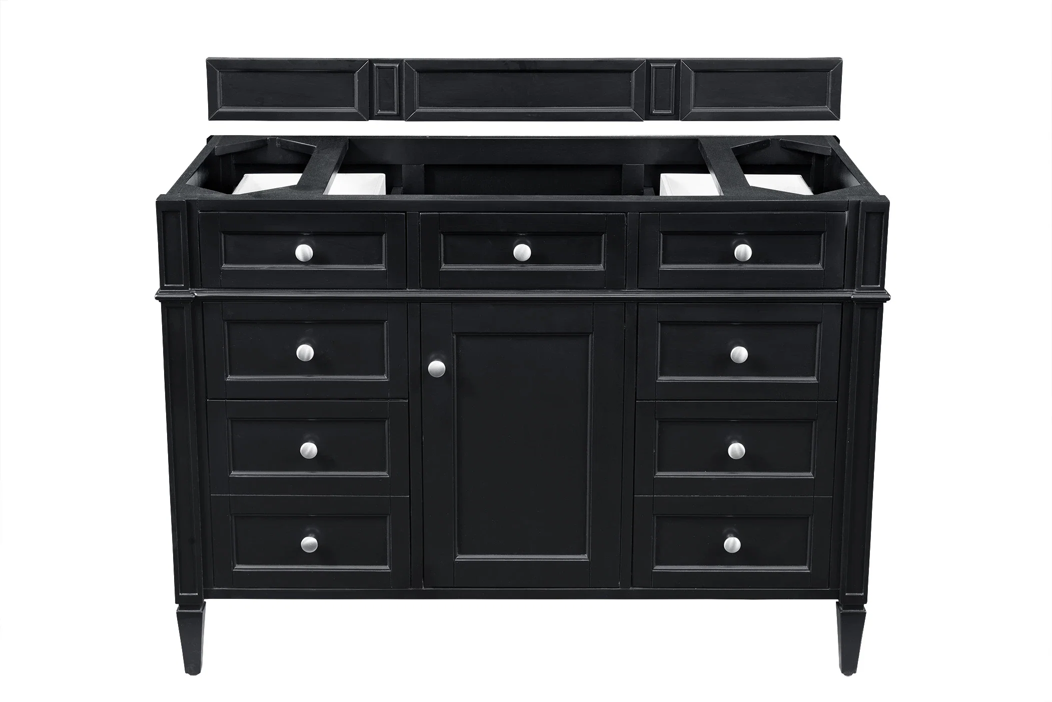Brittany 48" Single Vanity, Black Onyx, w/ 3 CM Tajnar Eclos Top