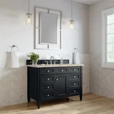 Brittany 48" Single Vanity, Black Onyx, w/ 3 CM Tajnar Eclos Top
