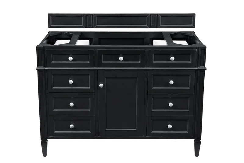 Brittany 48" Single Vanity Cabinet, Black Onyx