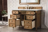Brittany 48" Single Vanity, Saddle Brown w/ 3 CM Ethereal Noctis Silestone Top