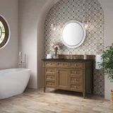 Brittany 48" Single Vanity, Saddle Brown, w/ 3 CM Phantome Eclos Top