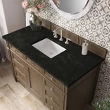 Brittany 48" Single Vanity, Saddle Brown, w/ 3 CM Phantome Eclos Top