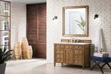 Brittany 48" Single Vanity, Saddle Brown w/ 3 CM Ethereal Noctis Silestone Top w/FreePower Wireless Charger