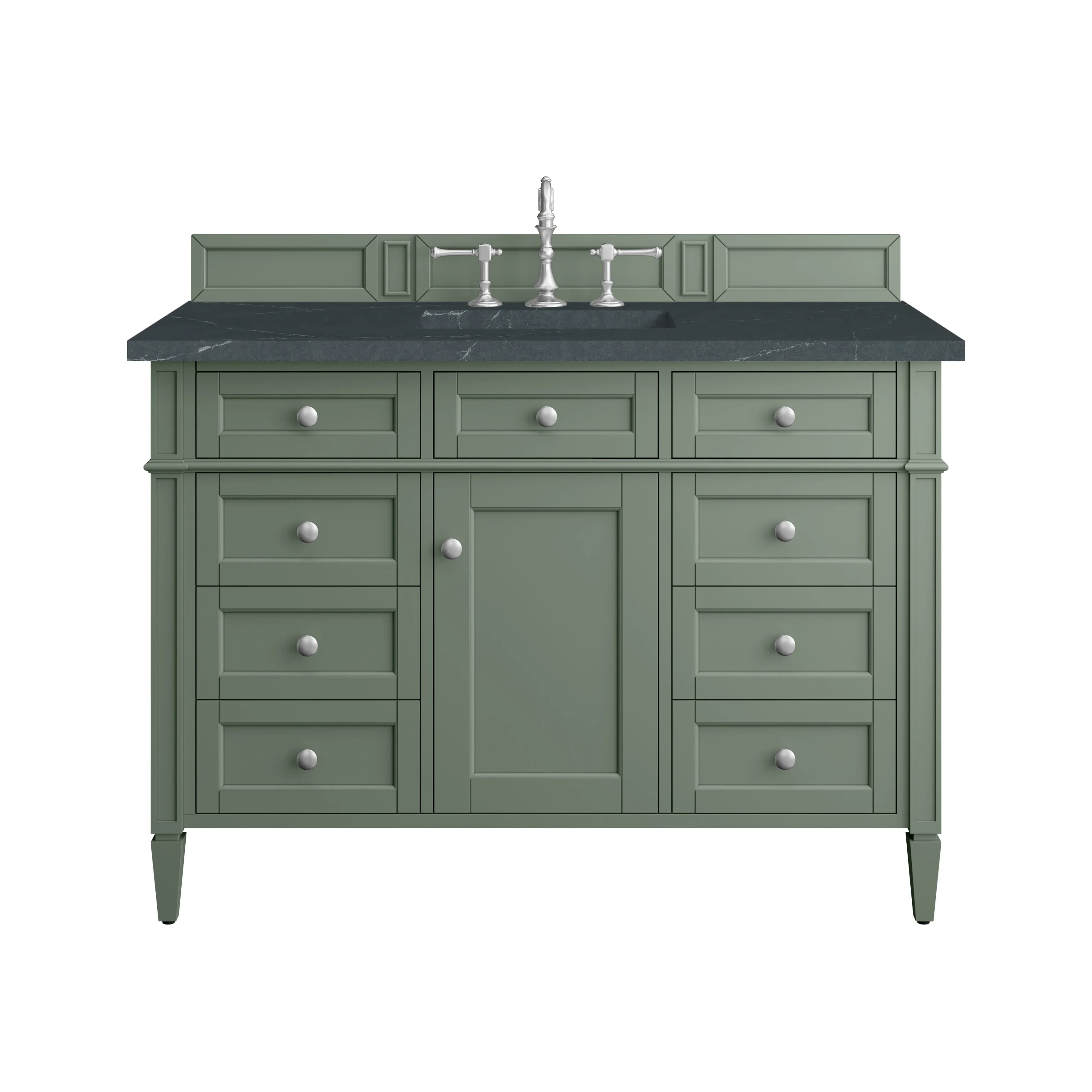 Brittany 48" Single Vanity, Smokey Celadon w/ 3 CM Charcoal Soapstone Top