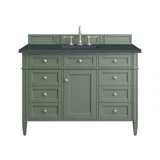 Brittany 48" Single Vanity, Smokey Celadon w/ 3 CM Charcoal Soapstone Top