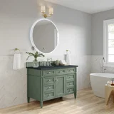 Brittany 48" Single Vanity, Smokey Celadon w/ 3 CM Charcoal Soapstone Top