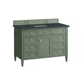 Brittany 48" Single Vanity, Smokey Celadon w/ 3 CM Charcoal Soapstone Top