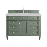 Brittany 48" Single Vanity, Smokey Celadon w/ 3 CM Ethereal Noctis Top