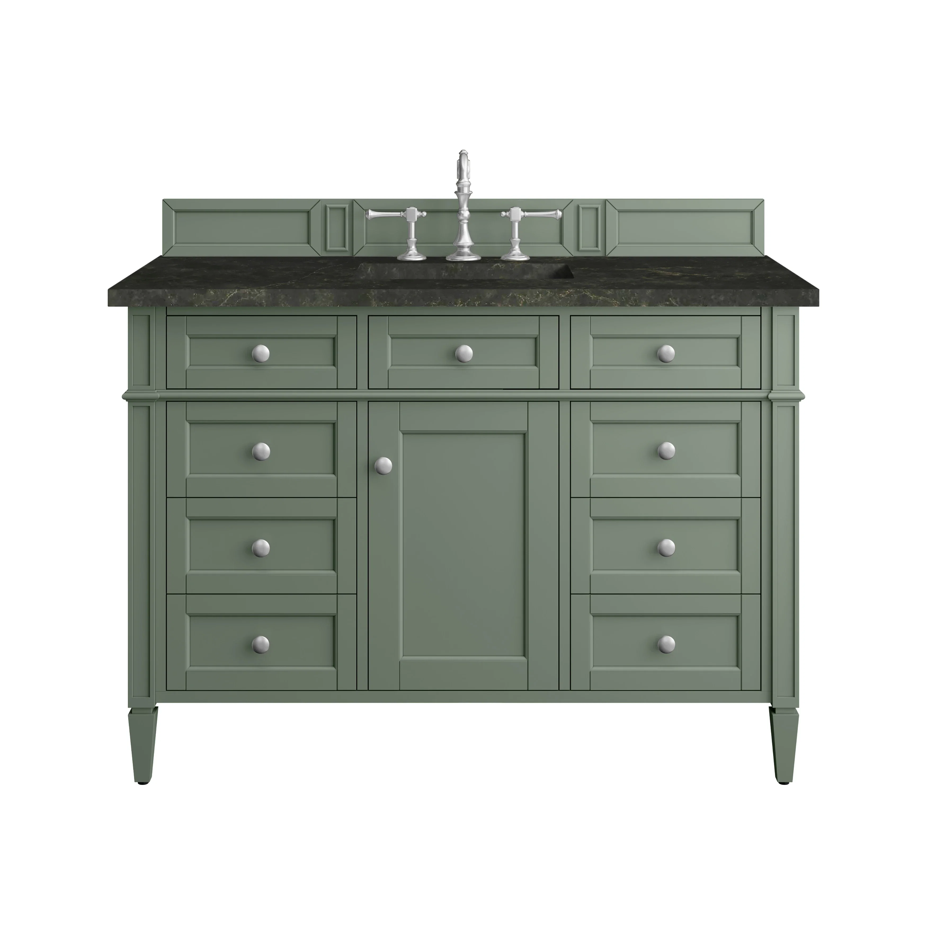 Brittany 48" Single Vanity, Smokey Celadon, w/ 3 CM Phantome Eclos Top