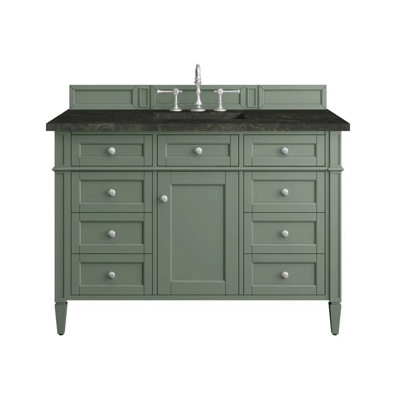 Brittany 48" Single Vanity, Smokey Celadon, w/ 3 CM Phantome Eclos Top