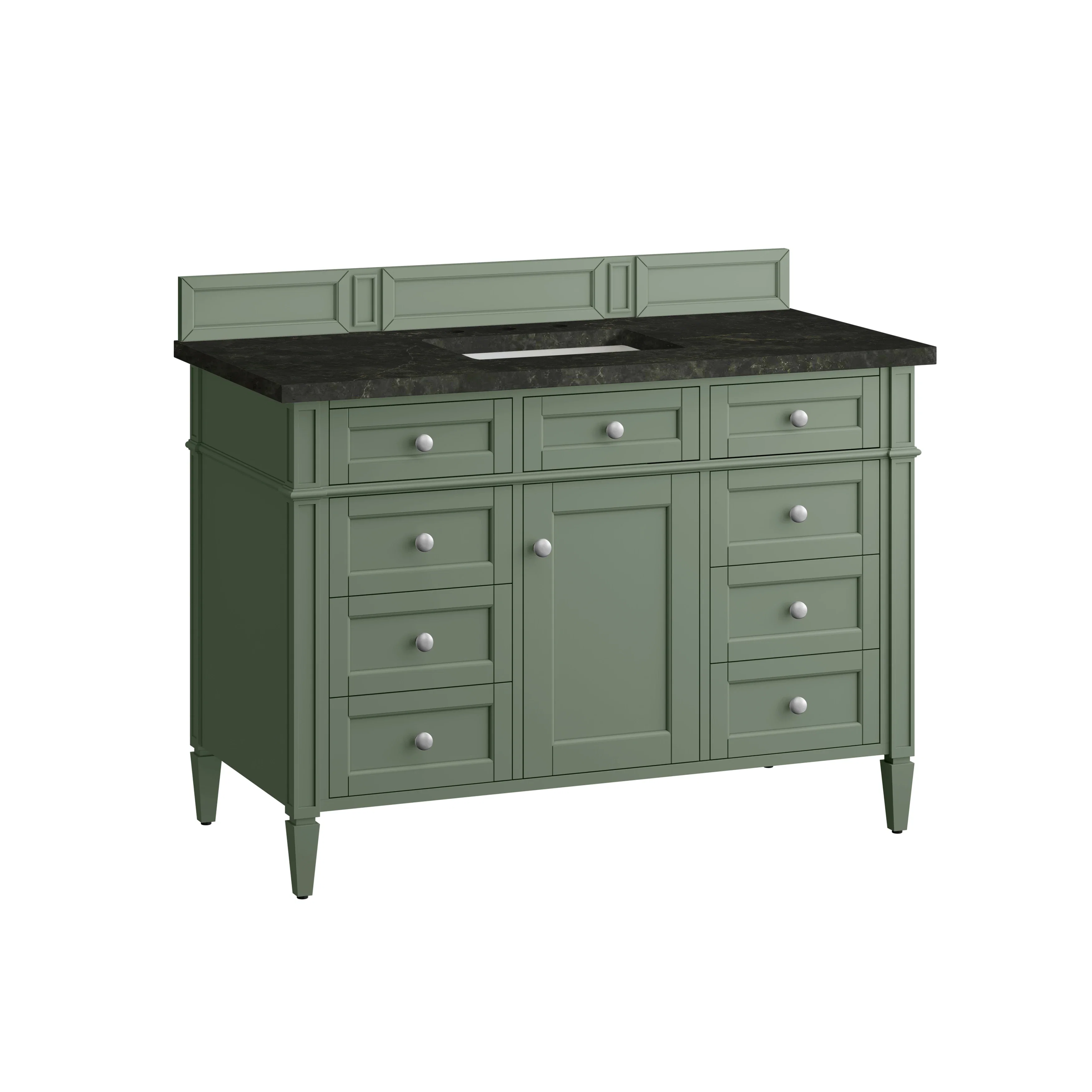 Brittany 48" Single Vanity, Smokey Celadon, w/ 3 CM Phantome Eclos Top