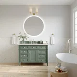 Brittany 48" Single Vanity, Smokey Celadon w/ 3 CM Eternal Jasmine Pearl Top w/FreePower Wireless Charger