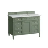 Brittany 48" Single Vanity, Smokey Celadon w/ 3 CM Ethereal Noctis Top w/FreePower Wireless Charger