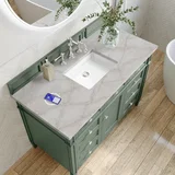 Brittany 48" Single Vanity, Smokey Celadon w/ 3 CM Victorian Silver Top w/FreePower Wireless Charger