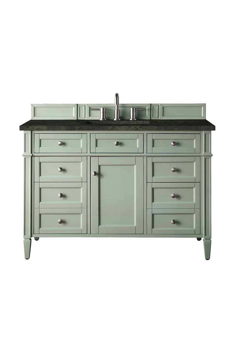 Brittany 48" Single Vanity, Sage Green, w/ 3 CM Phantome Eclos Top