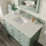 Brittany 48" Single Vanity, Sage Green, w/ 3 CM Siberian Silestone Top