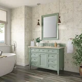 Brittany 48" Single Vanity, Sage Green, w/ 3 CM Tajnar Eclos Top