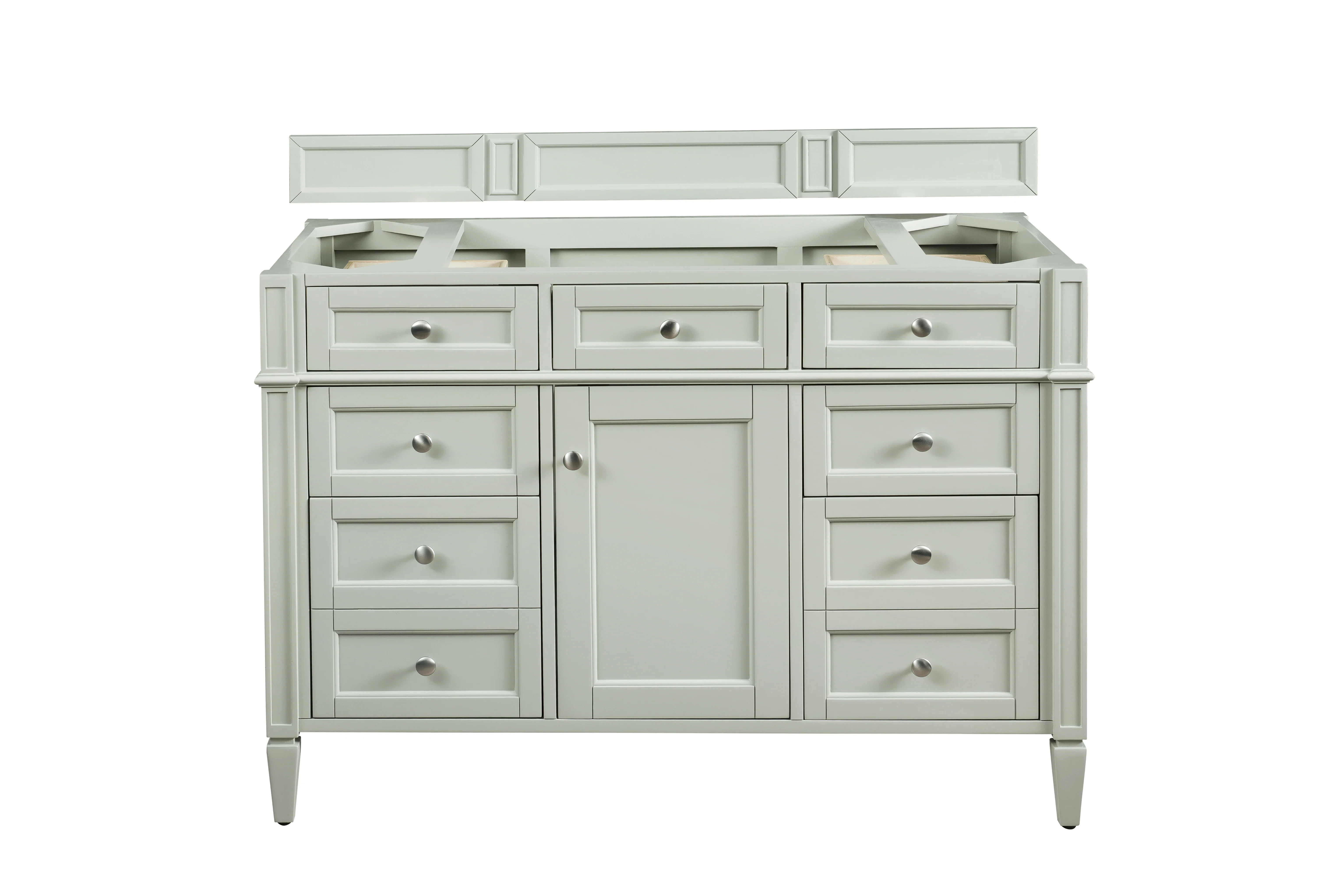 Brittany 48" Single Vanity, Sage Green, w/ 3 CM Siberian Silestone Top w/FreePower Wireless Charger