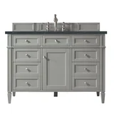 Brittany 48" Single Vanity, Urban Gray w/ 3 CM Charcoal Soapstone Silestone Top