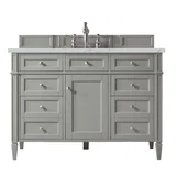 Brittany 48" Single Vanity, Urban Gray w/ 3 CM Ethereal Noctis Silestone Top