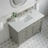 Brittany 48" Single Vanity, Urban Gray w/ 3 CM Ethereal Noctis Silestone Top