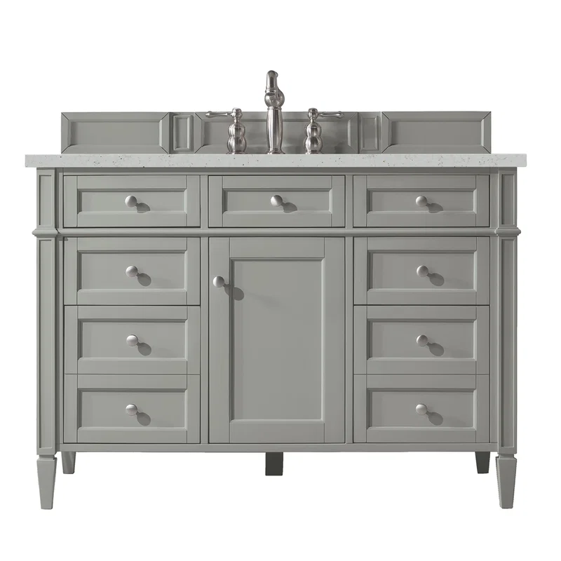 Brittany 48" Single Vanity, Urban Gray w/ 3 CM Lime Delight Silestone Top