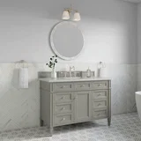 Brittany 48" Single Vanity, Urban Gray w/ 3 CM Lime Delight Silestone Top