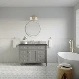 Brittany 48" Single Vanity, Urban Gray w/ 3 CM Parisien Bleu Silestone Top