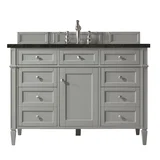 Brittany 48" Single Vanity, Urban Gray, w/ 3 CM Phantome Eclos Top