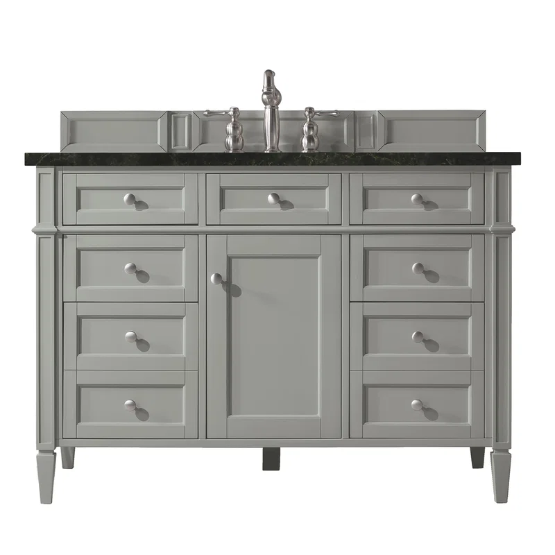 Brittany 48" Single Vanity, Urban Gray, w/ 3 CM Phantome Eclos Top
